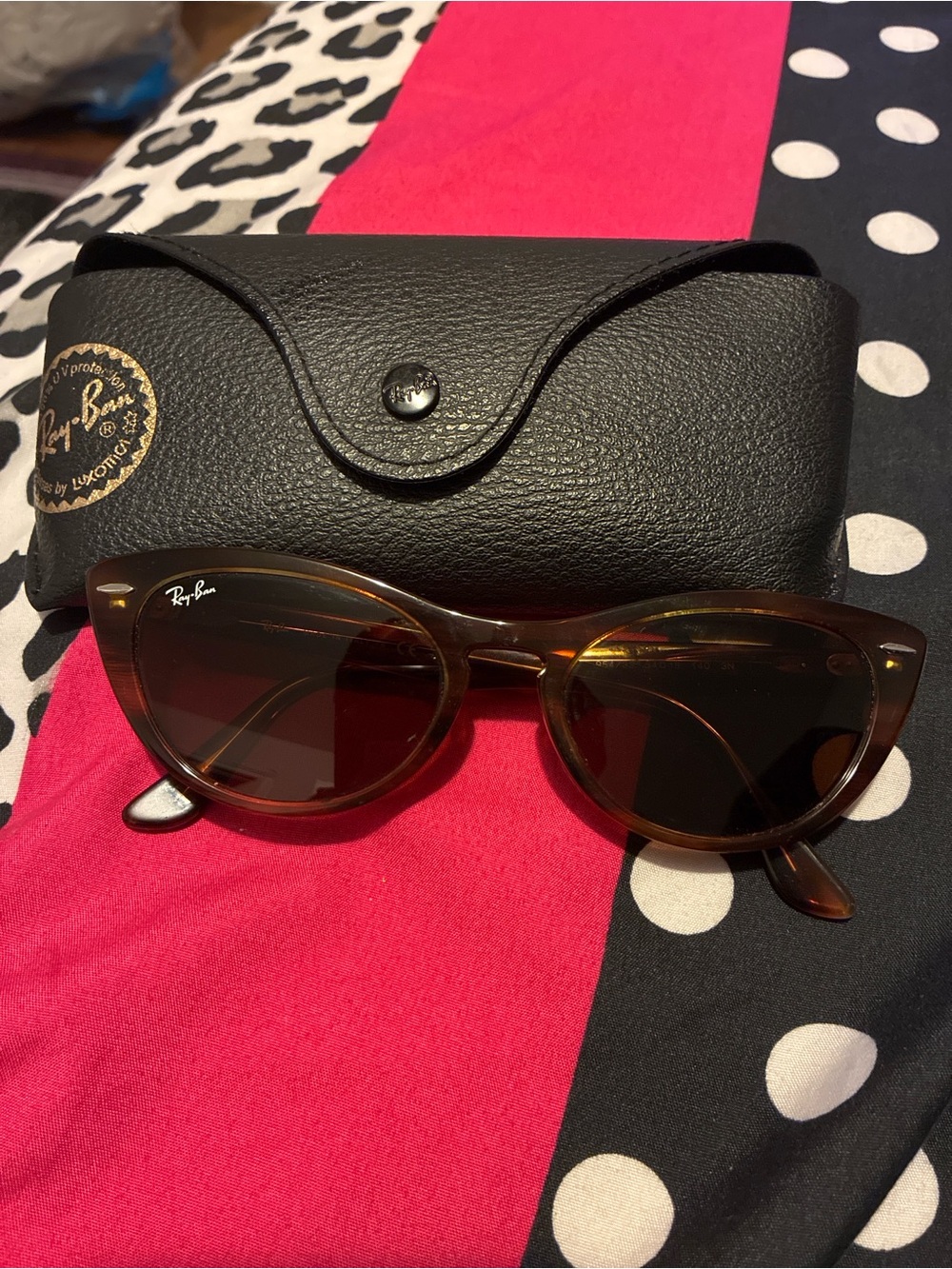 Ray-Ban Brown Tortoiseshell Cat Eye Sunglasses